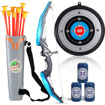 Kids LED Archery Toy Set, Hand-Eye Coordination Training, Multiple Set Options, Indoor Outdoor Sports Gift, Halloween/Christmas